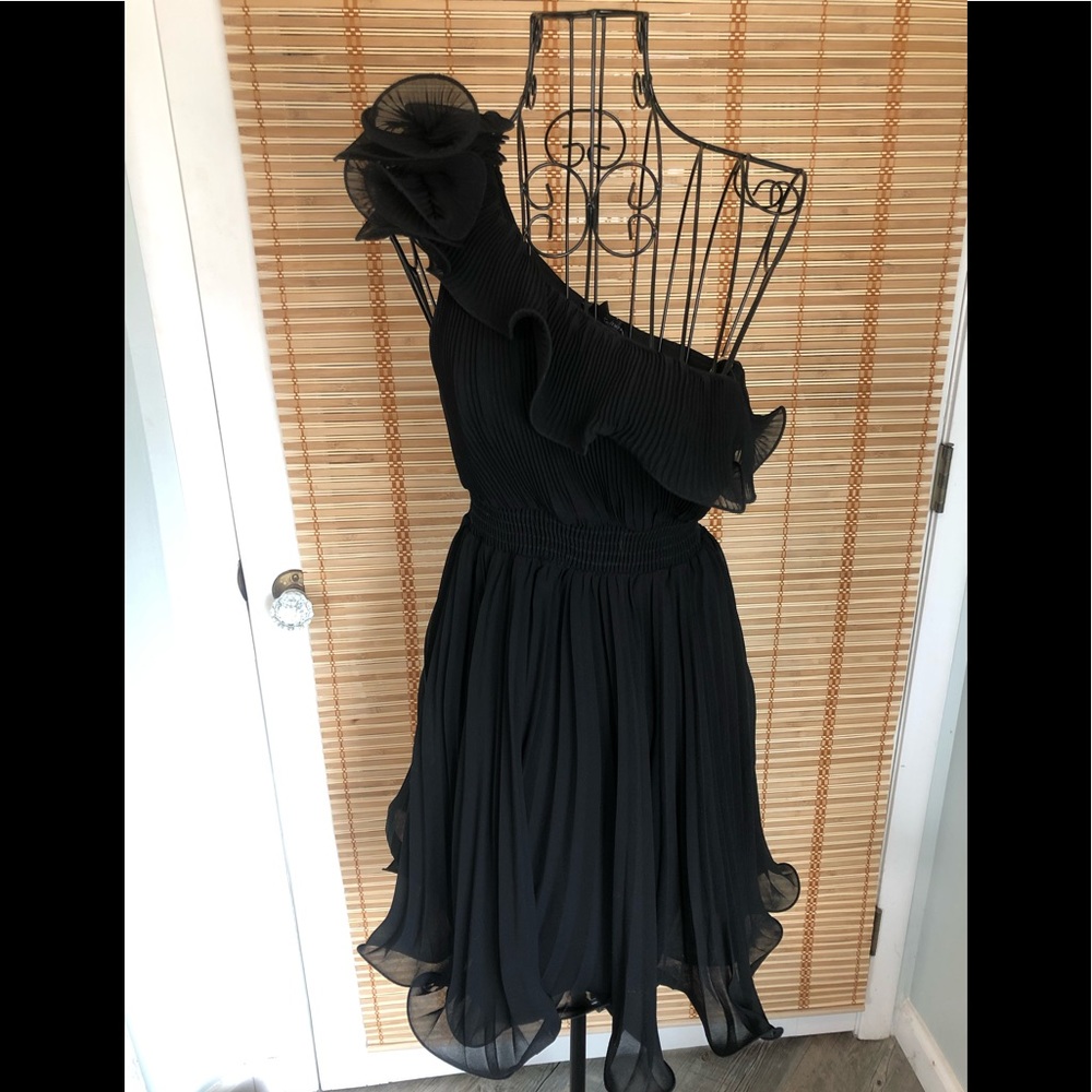 NWT Love Culture One Shoulder Black Dress, Size Small